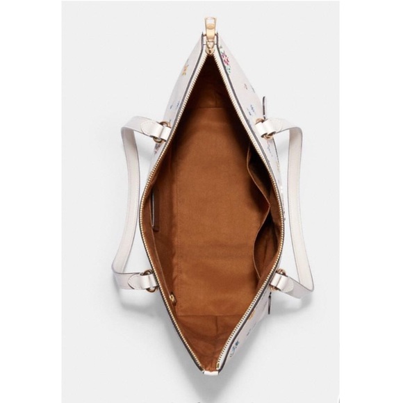 Coach Gallery Tote & Bag Charm With Wild Meadow Print - Picture 9 of 15